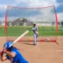 Barricade Backstop Net, 12x9 ft Ball Sports Barrier Netting, Portable Practice Equipment with Carry Bag, Protection Screen for B