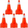 20Pack 18 "Trafikkegler, Safety Road Parkeringskegler PVC -base, orange trafikkegle med reflekterende kraver, farekonstruktion"