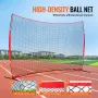 Barricade Backstop Net, 16x10 ft Ball Sports Barrier Netting, Portable Practice Equipment with Carry Bag, Protection Screen for 