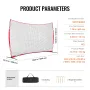 Barricade Backstop Net, 16x10 ft Ball Sports Barrier Netting, Portable Practice Equipment with Carry Bag, Protection Screen for 