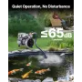 Pond Aerator, 550W Power, 5.2CFM for Up to 3 Acre 50' Lake, Pond Aeration Kit Includes 3/4 HP Compressor & Timer & Valves, Air C