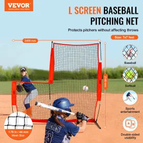 L Skærmbaseball til batting bur, 7x7 ft baseball & softball