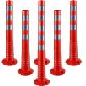 Traffic Delineator, 6 PCS Posts Channelizer Cone, Delineator Post Kit 30â€ in Height, PU Traffic Post, Orange Safety Cones,