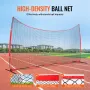 Barricade Backstop Net, 20x10 ft Ball Sports Barrier Netting, Portable Practice Equipment with Carry Bag, Protection Screen for 