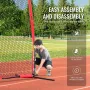 Barricade Backstop Net, 20x10 ft Ball Sports Barrier Netting, Portable Practice Equipment with Carry Bag, Protection Screen for 