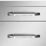 Outdoor Kitchen Drawers 14\" W x 20.3\"" H x 23\"" D, Flush Mount Triple Access BBQ Drawers Stainless Steel with Handle, BBQ Isl