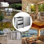 Outdoor Kitchen Drawers 14\" W x 20.3\"" H x 23\"" D, Flush Mount Triple Access BBQ Drawers Stainless Steel with Handle, BBQ Isl
