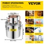 Moonshine Still Distillery Kit 3.3Gal Water Essential Oil Distilling Kit w/ Water Pump