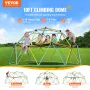 Climbing Dome, 10FT Geometric Dome Climber with Hammock and Swing, for Kids 3 to 10 Years Old, Jungle Gym Supports 750LBS and Ea