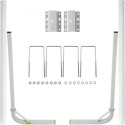 Boat Trailer Guide-on, 60", 2PCS Steel Trailer Post Guide ons, with White PVC Tube Covers, Complete Mounting Accessories "
