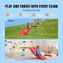 Climbing Dome, 8FT Geometric Dome Climber with Slide, for Kids 3 to 9 Years Old, Jungle Gym Supports 600LBS and Easy Assembly, w