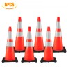 6Pack 36 "Trafikkegler, sikkerhedskonde med sikkerhedsvej med sort vægtet base, PVC Orange trafiksikkerhedskegler, Hazard Cones"