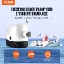 Bilge Pump, 1100GPH 12V Automatic Submersible Boat Bilge Water Pump with Float Switch, 29 mm Outlet Diameter, Small Boat Bilge P