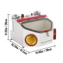 Dental Sandblaster 2 Pen + 2 Tanks Dental Lab Sandblaster with LED Light and Large View Window Sandblaster Machine with Foot Ped