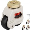 Leveling Casters Set of 4, 2" - Self Leveling Casters Heavy Duty, 1650 Lbs Per Set - Machine Casters Stem, 0.98" x 1.38" - for