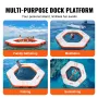 Oppustelig flydebro, Ø8,5FT oppustelig broplatform med Ø5FT