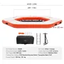 Inflatable Floating Dock, ø8.5FT Inflatable Dock Platform with ø5FT Trampoline Mesh Pool, Non-Slip Floating Platform Water Mat w