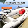 Boat Fuel Tank, 3.17-Gallon/12-L Marine Outboard Transfer Tank, Transfer Tank with 9.8ft Hose, Gauge for Outboard Engine, Yacht,