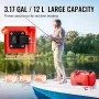 Boat Fuel Tank, 3.17-Gallon/12-L Marine Outboard Transfer Tank, Transfer Tank with 9.8ft Hose, Gauge for Outboard Engine, Yacht,