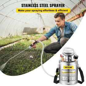 Stainless Steel Sprayer 4L Household Gardening and Floor Cleaning Sprayer, Suitable for the Current Neds of Industry,