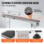 Belt Conveyor, 59 x 15.7 inch Conveyor Table, Heavy Duty Stainless Steel Motorized Belt Conveyor for Inkjet Coding Applications 