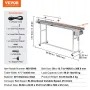 Belt Conveyor, 59 x 15.7 inch Conveyor Table, Heavy Duty Stainless Steel Motorized Belt Conveyor for Inkjet Coding Applications 