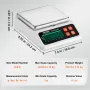 Industrial Counting Scale, 10 kg x 0.1 g, Digital Scale for Parts and Coins, g/kg/lb/oz/ct Units, Electronic Gram Scale Inventor