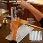 Kegerator Beer Drip Tray, 304 Stainless Steel Keg Drip Trays with 4 Non-Slip Rubber Pads and Detachable Cover, Heat / Cold Resis