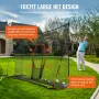 Golf Practice Hitting Net, Huge 10.8x7ft Golf Net, Personal Driving Range for Indoor Outdoor Use, Portable Home Golf Aid Net wit