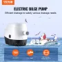 Bilgepumpe, 750 GPH 12V Automatisk nedsænkbar båd Bilge Vandpumpe med float switch, 19 mm udløbsdiameter, lille båd lilge