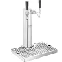 Kegerator Tower Kit, Dual Taps Beer Conversion Kit, Stainless Steel Keg Beer Tower Dispenser with Dual Gauge W21.8 Regulator & S