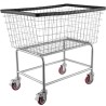 Wire Laundry Cart, 4.5 Bushel Wire Laundry Basket with Wheels, 35\'\'x15.7\'\'x22\'\' Commercial Wire Laundry Basket Cart,
