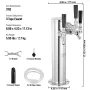 Triple Taps Draft Beer Tower Dispenser, rustfrit stål Kag