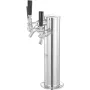 Triple Taps Draft Beer Tower Dispenser, rustfrit stål Kag