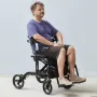 2 I 1 Rollator Walker & Transport Chair For Seniors, Folding