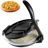 Tortilla Press, 10 Inch Tortilla and Roti Maker, Cast Iron Heavy Duty Tortilladora Press, Pre-Seasoned Pataconera Maker with