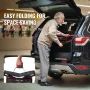 Folding Rollator Walker for Seniors and Adults, Lightweight Aluminum Rolling Walker with Seat and Adjustable Handle, 4-Wheel Out