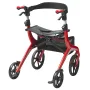 Folding Rollator Walker for Seniors and Adults, Lightweight Aluminum Rolling Walker with Seat and Adjustable Handle, 4-Wheel Out