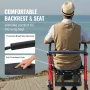 Rollator Walker for Seniors and Adult, Lightweight Aluminum Foldable Rolling Walker with Adjustable Seat and Handle, Outdoor Mob