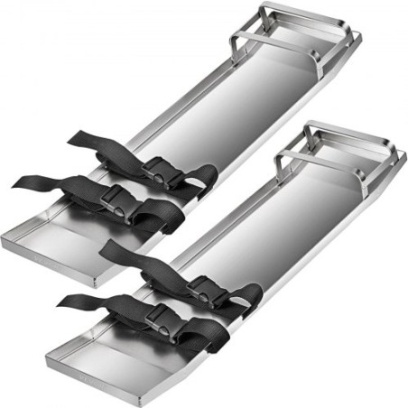 Concrete Knee Boards 30'' x 8'' Slider Knee Boards, Kneeler Board Stainless Steel Kneeboards, Concrete Sliders Pair Moving