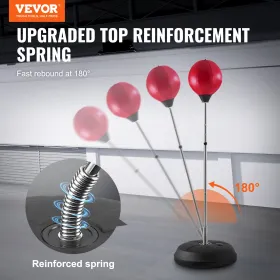 Punching Bag, Reflex Boxing Bag for Kids & Adults, Height Adjustable Free Standing Strike Bag Set with Boxing Gloves & Stand,