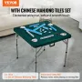 Mahjong-bord med Mahjong Fliser sæt, fold-i-halvt