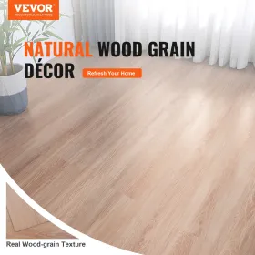 Self Adhesive Vinyl Floor Tiles 36 x 6 inch, 36 Tiles 2.5mm Thick Peel & Stick, Natural Wood Grain DIY Flooring for Kitchen,