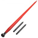 Hay Spear 49" Bale Spear 3000 lbs Capacity, Bale Spike Quick Attach Square Hay Bale Spears 1 3/4" Wide, Red Coated Bale "