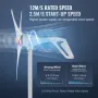 500W vindmøllegenerator 12V 3-bladet vindmølle-sæt med