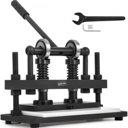 Læderskæremaskine Dobbelt guidende skaft læderprægningsmaskine med 260x120mm øvre plade maks. 10 mm læder die skærer