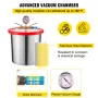 3 CFM 1/4HP Single Stage Vacuum Pump,3 Gallon(13 Liter) Vacuum Chamber Kit, HVAC A/C Refrigeration Kit