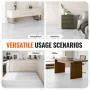 Self Adhesive Vinyl Floor Tiles 36 x 6 inch, 36 Tiles 2.5mm Thick Peel & Stick, Light Gray Wood Grain DIY Flooring for Kitchen, 