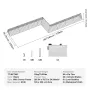 Chicken Tunnels, 287 x 78.7 x 24.2 inch(LxWxH) Chicken Tunnels for Yard, Portable Chicken Tunnels for Outside with Corner Frames