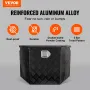 Trailer Tongue Box, Aluminum Alloy Diamond Plate Tongue Box Tool Chest, Heavy Duty Trailer Box Storage with Lock and Keys, Utili
